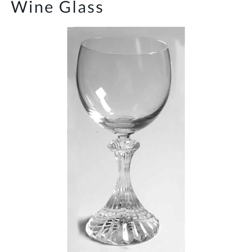 MIKASA the Ritz Crystal Burgundy Water Wine Glasses